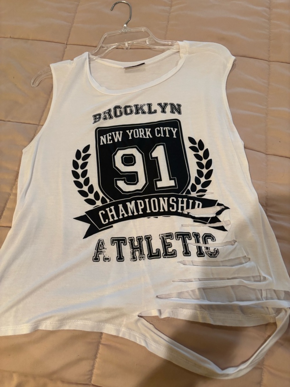 Boutique brooklyn distressed tee